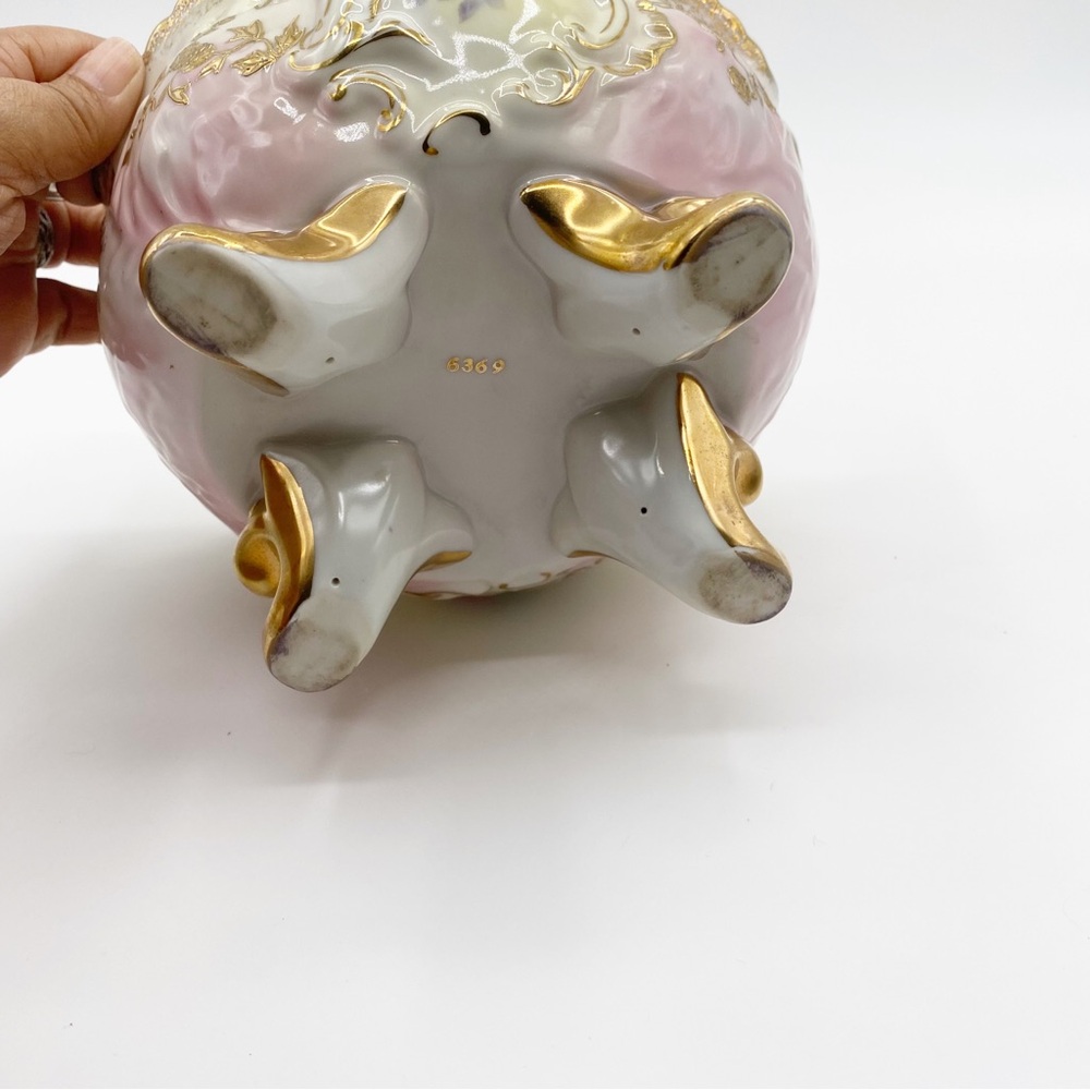 Gold Trimmed Trinket Bowl Candy Bowl with Flower Accent Bowl - Picture 10 of 11